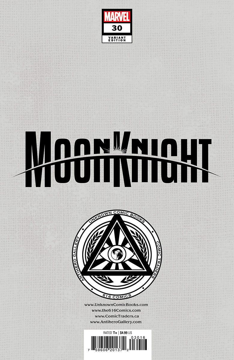 [Signed by Tyler Kirkham] MOON KNIGHT #30 UNKNOWN COMICS TYLER KIRKHAM EXCLUSIVE VIRGIN VAR [IN STOCK]